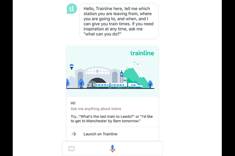 Trainline has launched a voice-activated Google Assistant rail app.